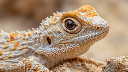 Close-up of a desert lizard's sandy skin