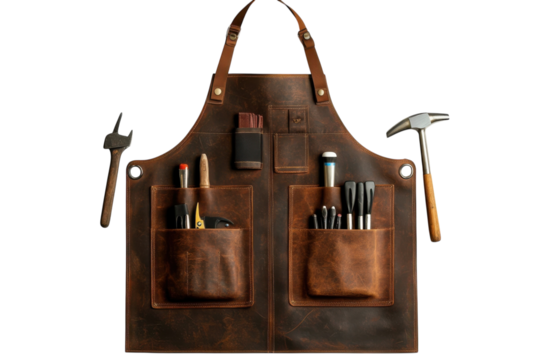 Leather apron with tools
