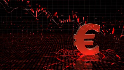 Euro Bärenmarkt. 3D illustration. 