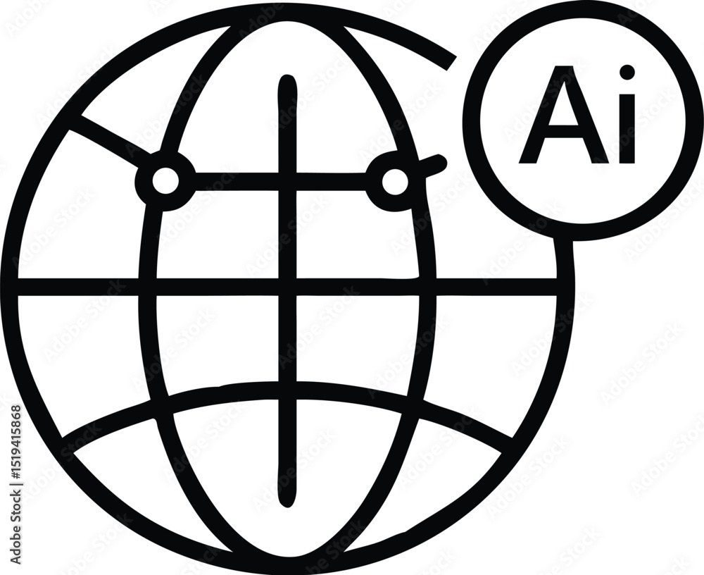 Poster ai global network artificial intelligence world technology automation machine learning innovation da