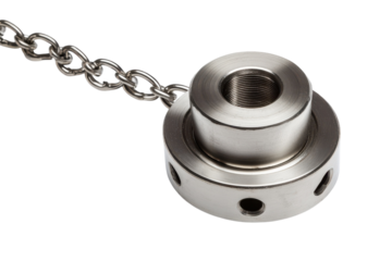 Metal part with chain link