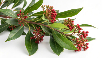Herbal medicine plant Syzygium aromaticum or Clove isolated on white or transparent background