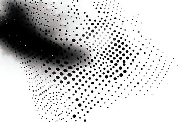 Black and white halftone texture background vector illustration. Abstract comic book, halftone low-contrast dots, retro pop art design with a grunge, rough noise effect. 