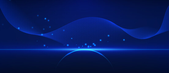 Wave technology graphic design background. Vector illustration. Vector Abstract technology circuit lines. Technology vector background.Eps10 vector illustration.	