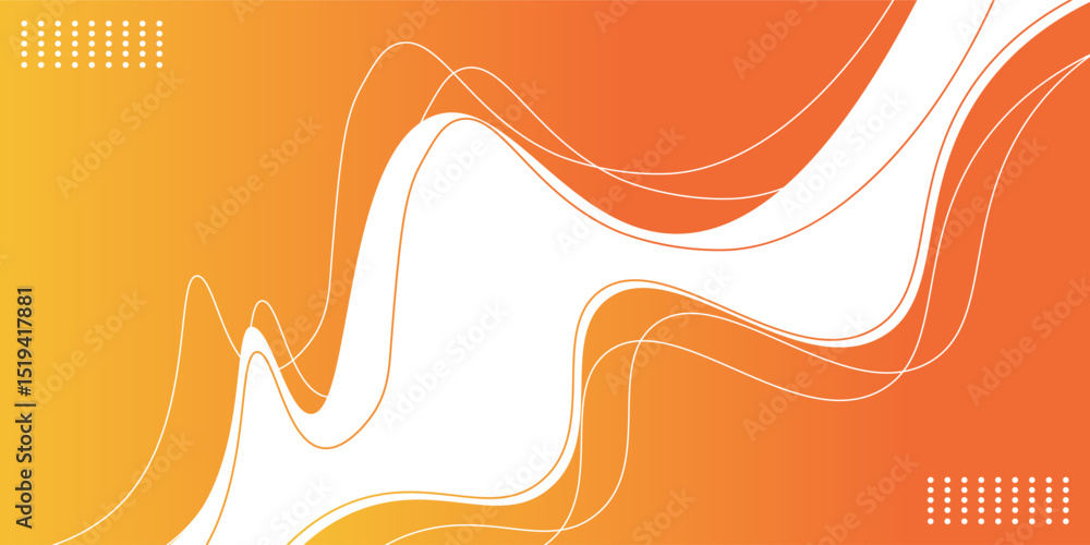 Wall mural colorful banner template with gradient color. design with liquid shapes. with a yellow green color c