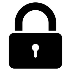 Padlock Icon Black Solid