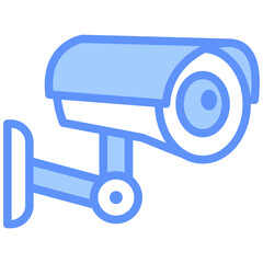 Surveillance Icon Outline Blue