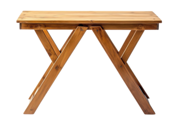 A wooden folding table top