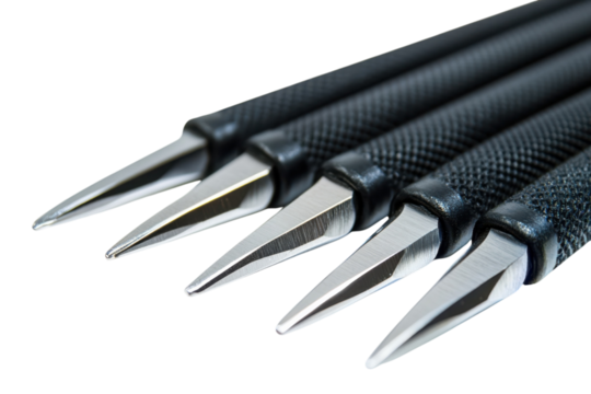 Close up of piercing tools