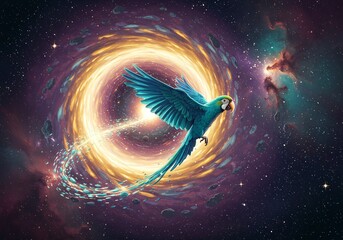 parrot quantum flight wormhole