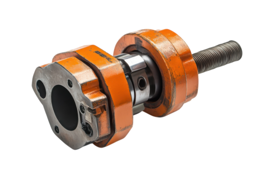 Orange metal industrial part