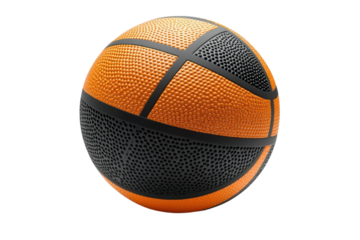A black and orange ball