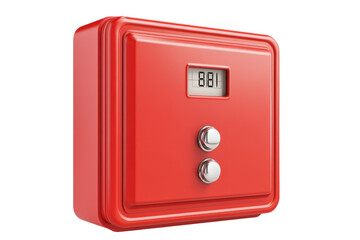 Red box with display panel
