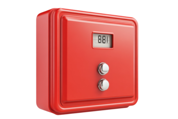 Red box with display panel