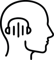 Headphones music listening concept vector illustration for audio podcast and sound design project 94