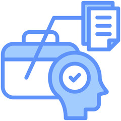 Job Icon Outline Blue