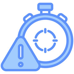 Deadline Icon Outline Blue
