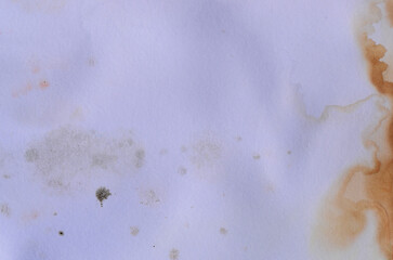 Weathered vintage paper sheet with dirt stains