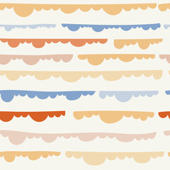 Minimalist trendy abstract seamless pattern. Modern vector template for design.