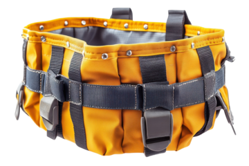 Yellow tool bag with straps