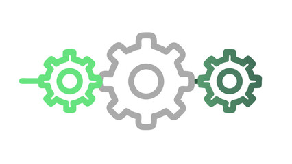 Fototapeta premium Gears symbolizing teamwork and collaboration in a creative design process