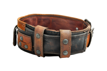 A brown and black dog collar
