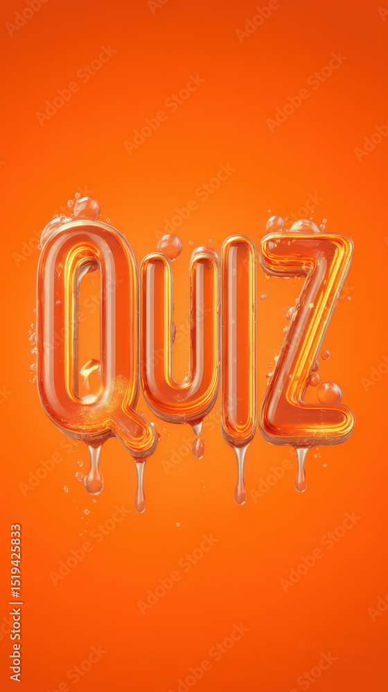 Poster vibrant quiz: bold and visually striking 'quiz' in an engaging and attention-grabbing way, using a d