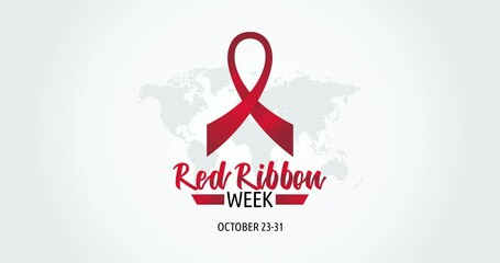 red ribbon week motion video, ideal for red ribbon week celebration