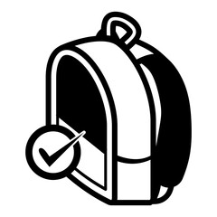 "Check your luggage / belongings" icon for transport hubs