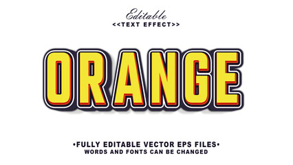 3d orange bold text effect.typhography logo