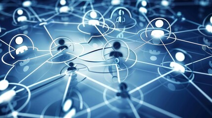 Global Network Connection Abstract Digital People Social Media Online Communication Technology Business Network Interactive Global Connections Digital World Modern Technology Futuristic Network       