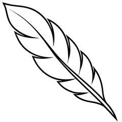 Obraz premium Simple Feather Line Art