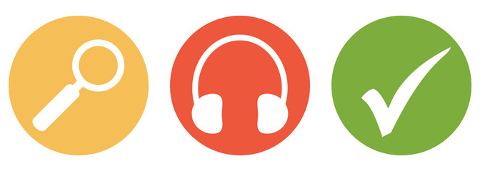 Musik, Hörspiele oder Podcast suchen und finden - Button Banner