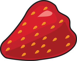 Cartoon strawberry icon