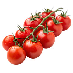 A bunch of cherry tomatoes isolated on a transparent background

