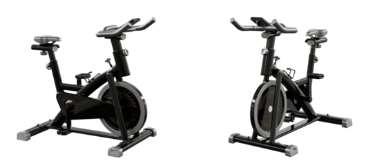 exercise bike isolated on white background
