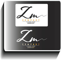 hand drawn alphabet. initial letter, Letter zm logo design, Letter zm Signature Logo - Initial Alphabet- Handwritten zm Logo, zm  letter beauty handwriting vector logo.eps8