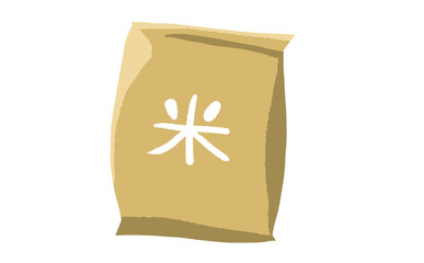 米袋に入った米のイラスト