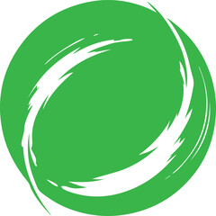 abstract  brush green circle