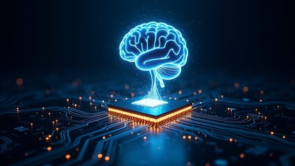 Artificial intelligence brain ai neural network technology concept