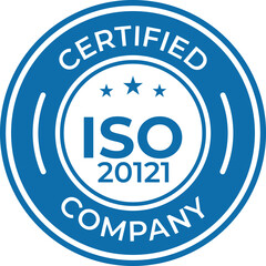 certified iso 20121 company badge