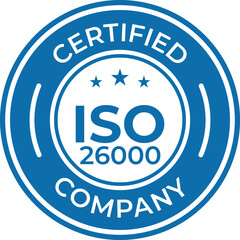 certified iso 26000 company badge