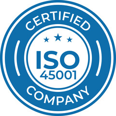 certified iso 45001 company badge