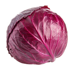 Fototapeta premium Red cabbage isolated on a transparent background 