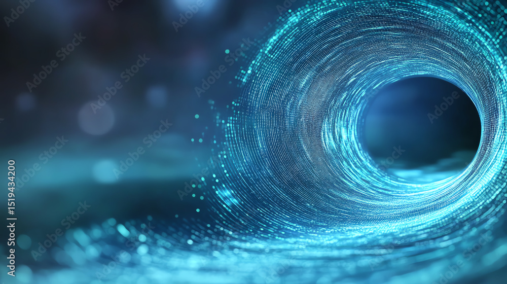Poster A mesmerizing underwater wave, showcasing swirling blue patterns and sparkling droplets that captivate the viewer's imagination.