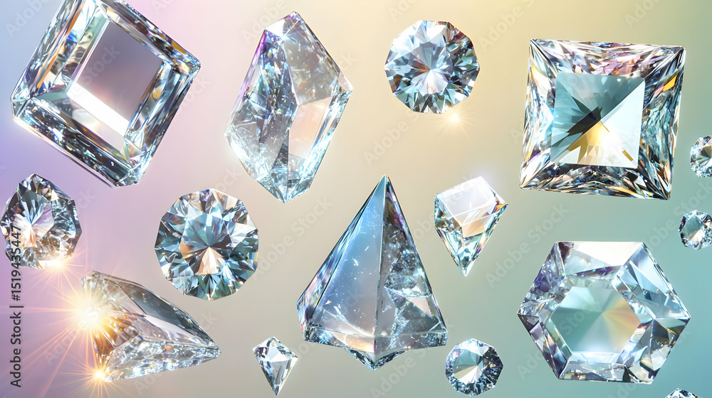 Aufkleber abstract gemstone pattern background