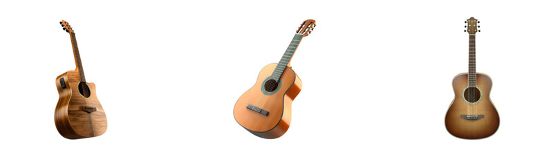 Fototapeta premium Vibrant Acoustic Guitars: Classic String Instruments for Music and Performance
