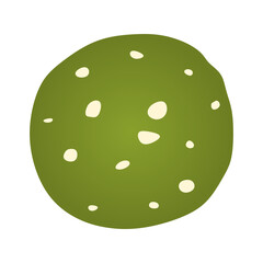 matcha white chocolate chip cookie vector