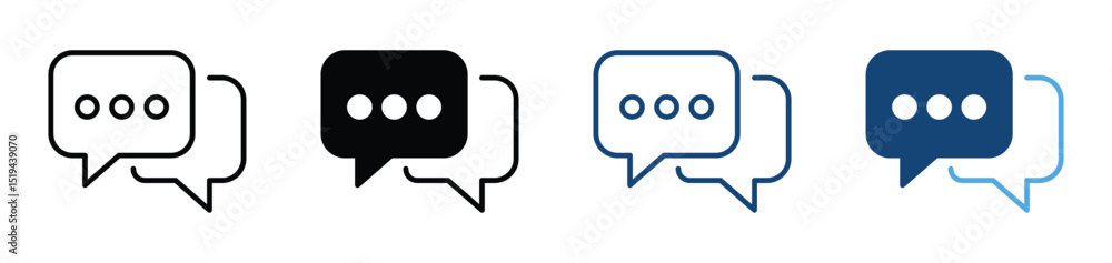 Poster chat vector icon. talk bubble speech icon. blank empty bubbles vector design elements. chat icon mes