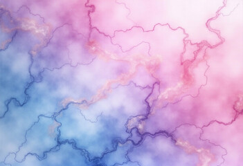 Obraz premium Abstract pastel watercolor with pink, purple, and blue cloudy flow.